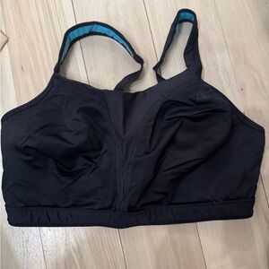 Champion Black Sports Bra with Teal Lining